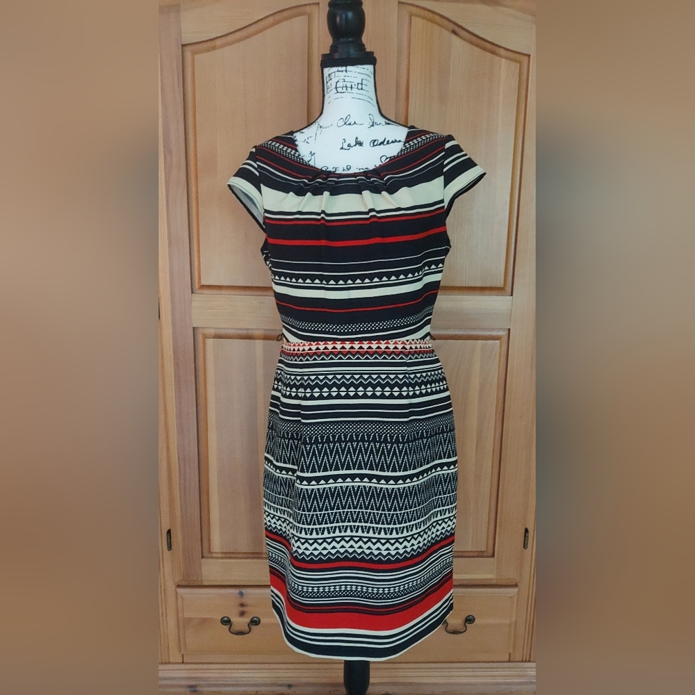 Black/Red/White Stripped Dress